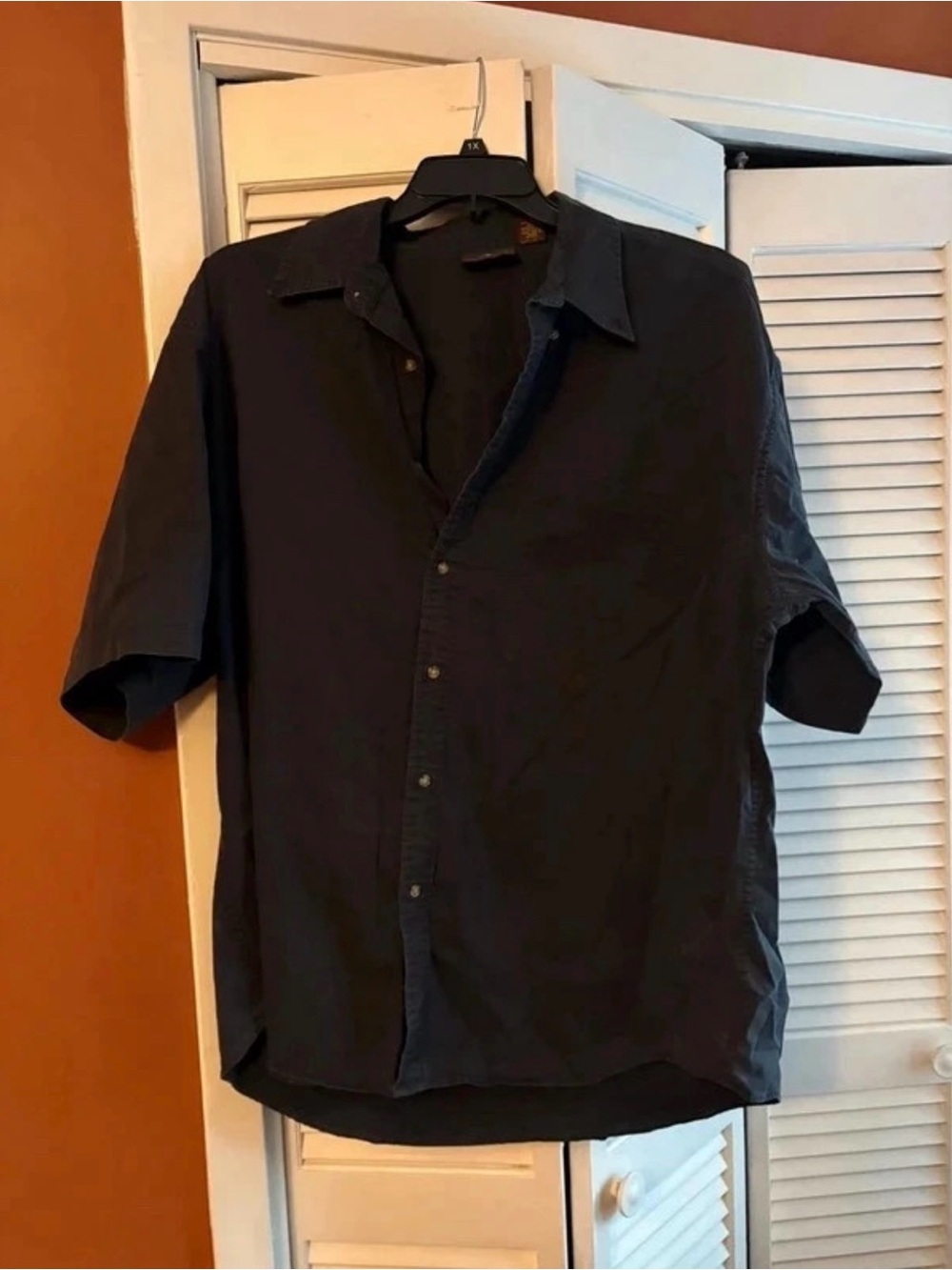 Saddlebred Men's Short-Sleeve Button-Down Shirt - Navy Blue